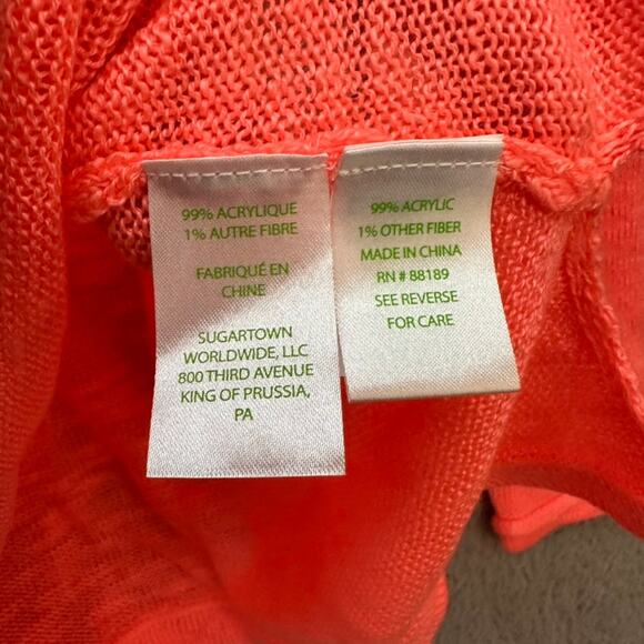 Lilly Pulitzer NWT Small Danette Sweater Papaya Punch Sunny Casual‎ Lightweight - Picture 9 of 10